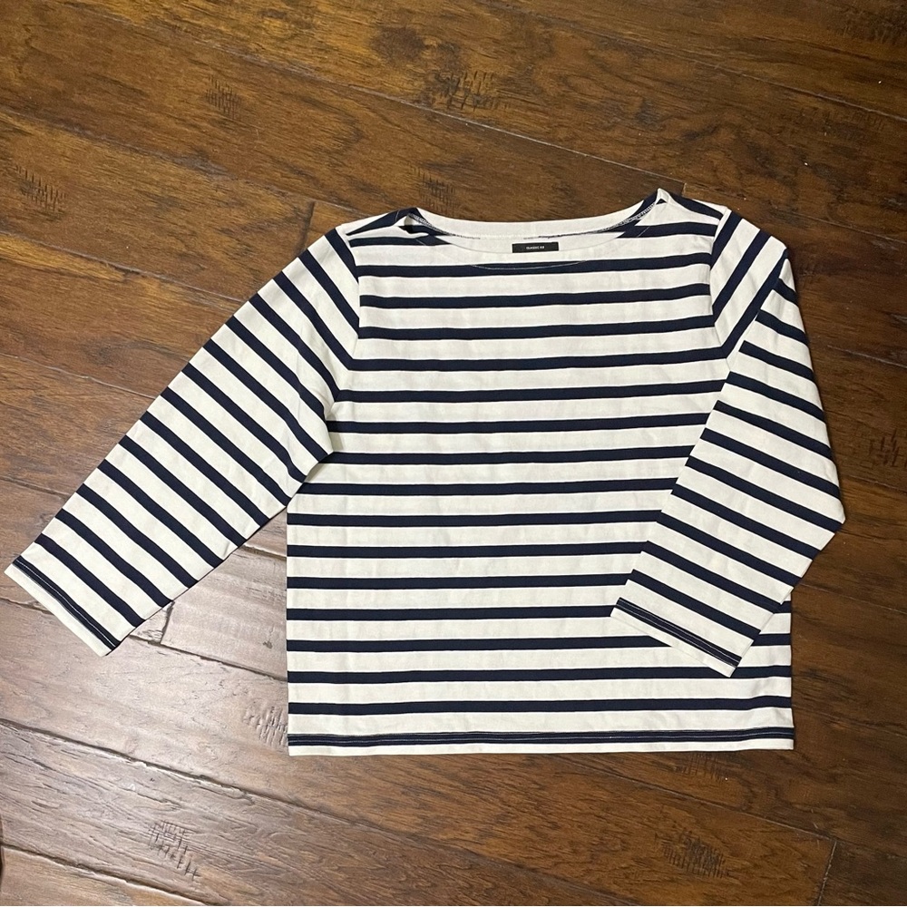 J Crew classic mariner boatneck tee